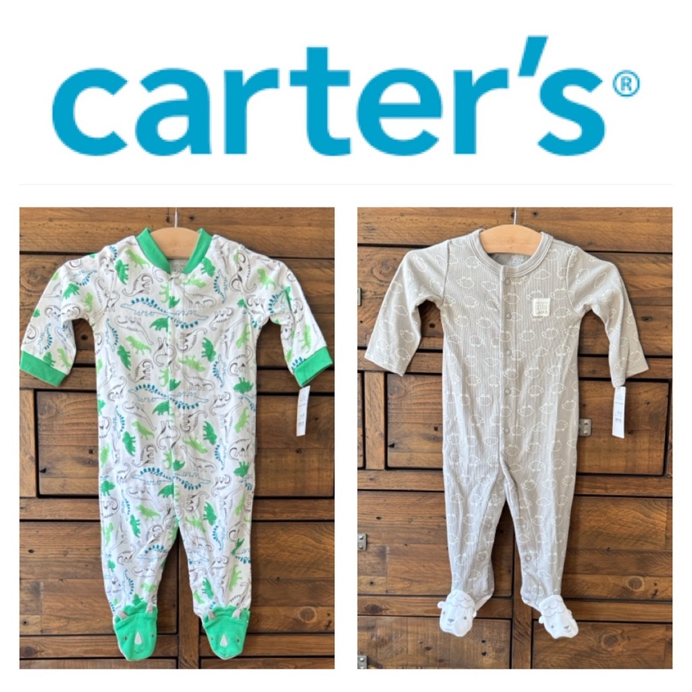 NWT Carter's Infant Baby Boy Sleep 'N Play Bundle Size 6M